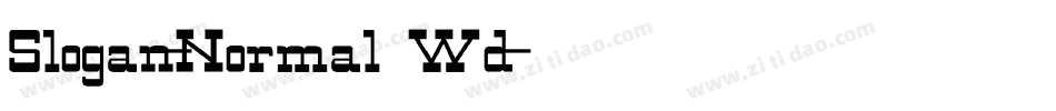 Slogan-Normal Wd字体转换